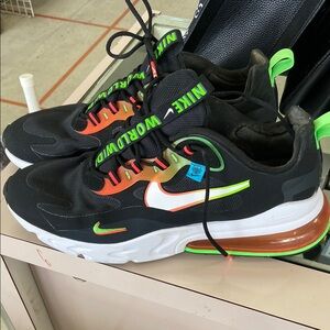 Nike Black and Neon Green Sneakers